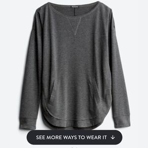 Pink Clover Charcoal Gray Casual Top